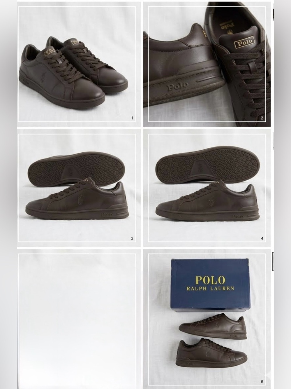 Polo Ralph Lauren Heritage Court II Leather Trainers size 9D